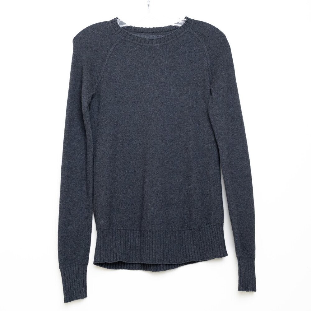 Lululemon Still Lotus Sweater Reversible in Heathered Black Fits Small - Picture 4 of 13